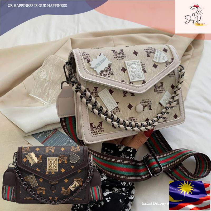 ELEGANT💖CLASSY RETRO🔥 PU LEATHER CHAIN SLING BAG SHOULDER BAG CROSSBODY