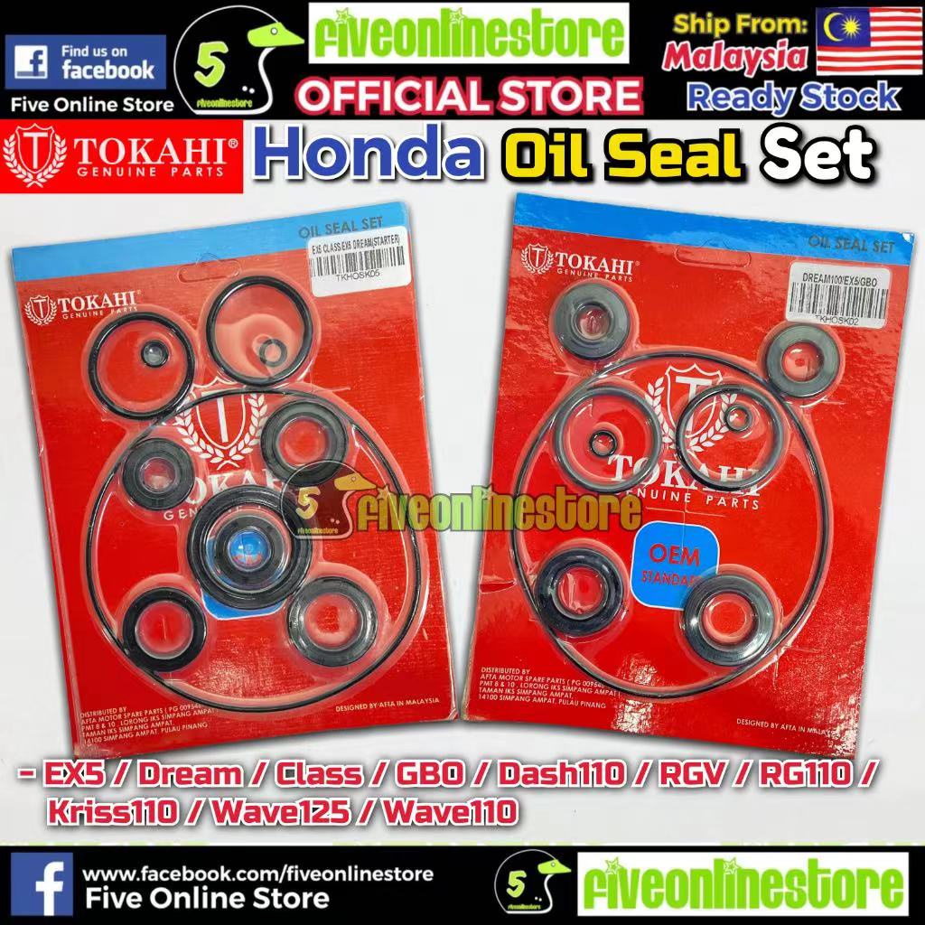 TOKAHI Oil Seal Set Honda EX5 Dream Class Starter GBO Wave Dash 110 125