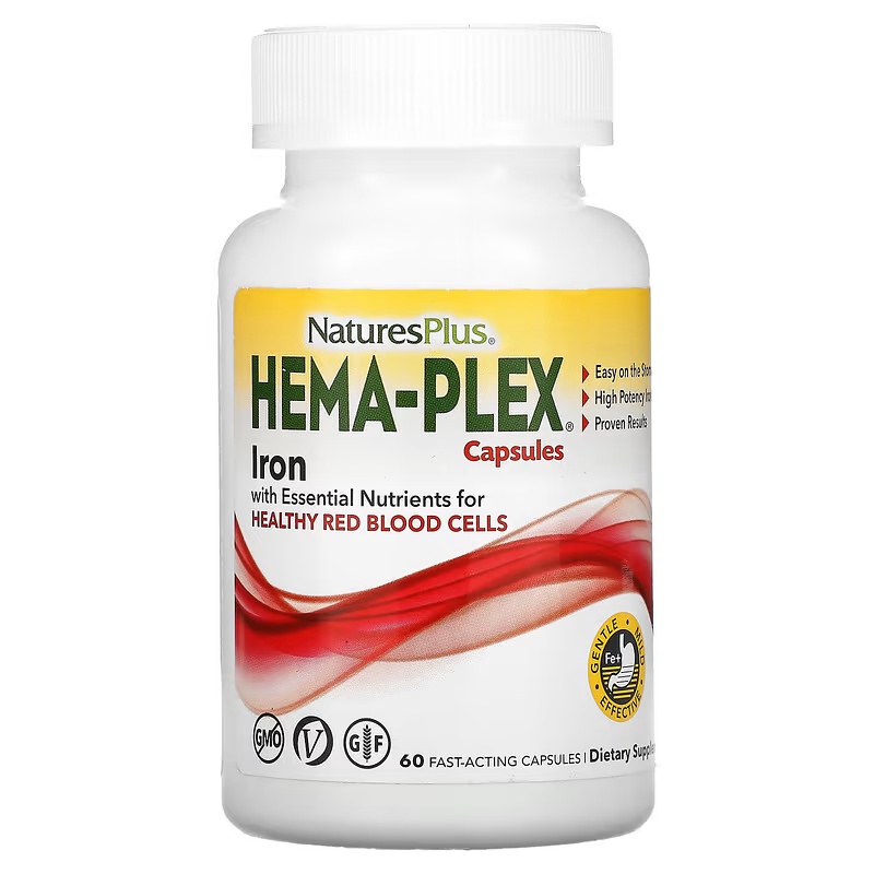 Nature's Plus Hema-Plex 60 Fast-Acting capsules / softgel / chewables ...