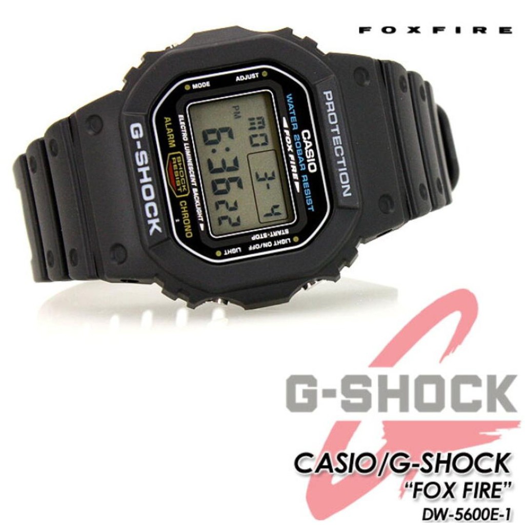 Original G-Shock DW-5600E-1 Foxfire Japan Set New | Shopee Malaysia