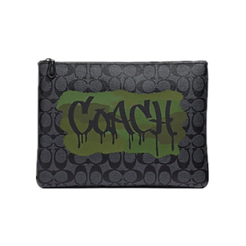 Coach Pouch Clutch Bag Graffiti in Signature 31515