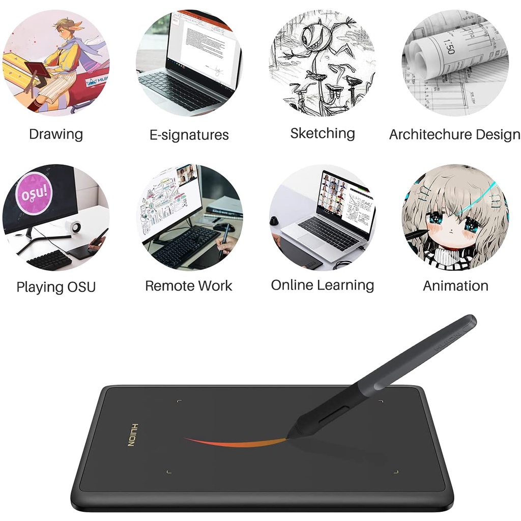  HUION H420X OSU Tablet Digital Drawing Tablet with