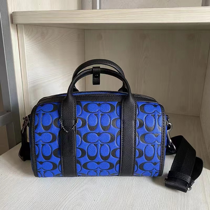 Coach CA186 CA185 men Gotham Duffle 24 in Signaure Canvas Men Crossbody Sling Bag pillow bag shoulde