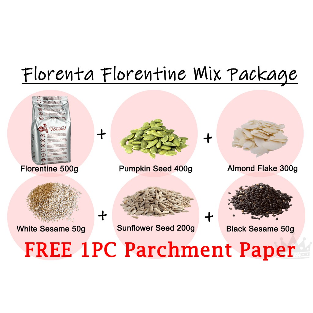 FLORENTA FLORENTINE MIX SET/FLORENTINE FLOUR 500G +1 FREE Parchment