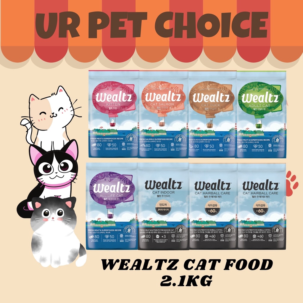 Wealtz Cat Food 2.1KG Pet Food 80 Fresh Meat Protein Grain free