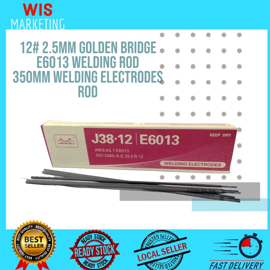 12# 2.5MM GOLDEN BRIDGE / STARWELD E6013 WELDING ROD 350MM WELDING ...