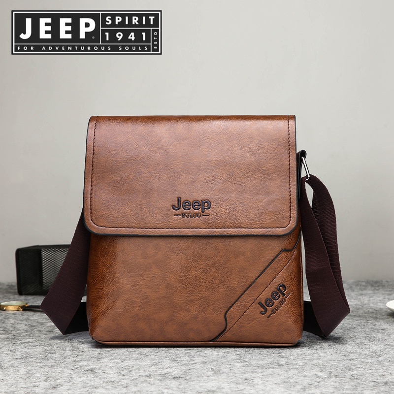 Jeep leather messenger bag sale