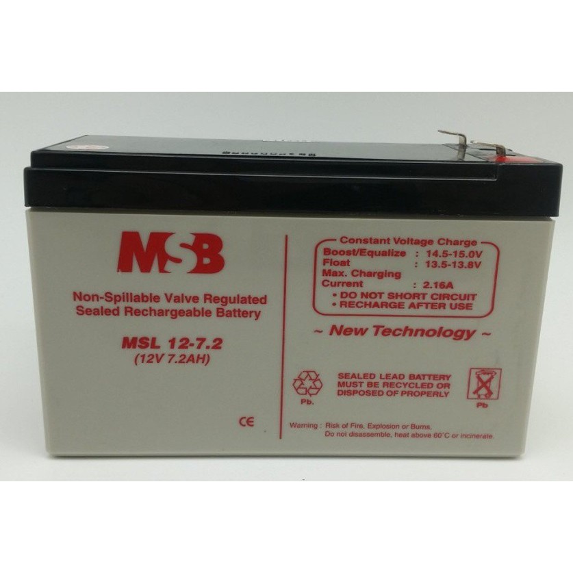 Battery MSB 12V (7.2AH 7.6AH 9AH) VRLA SLA AGM | Shopee Malaysia