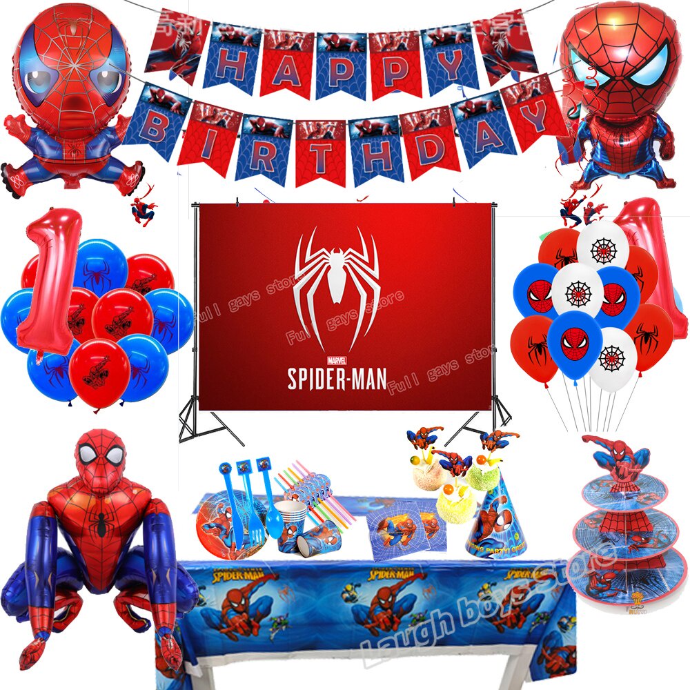 Marvel Spider Man Party Decoration Spiderman Birthday Disposable