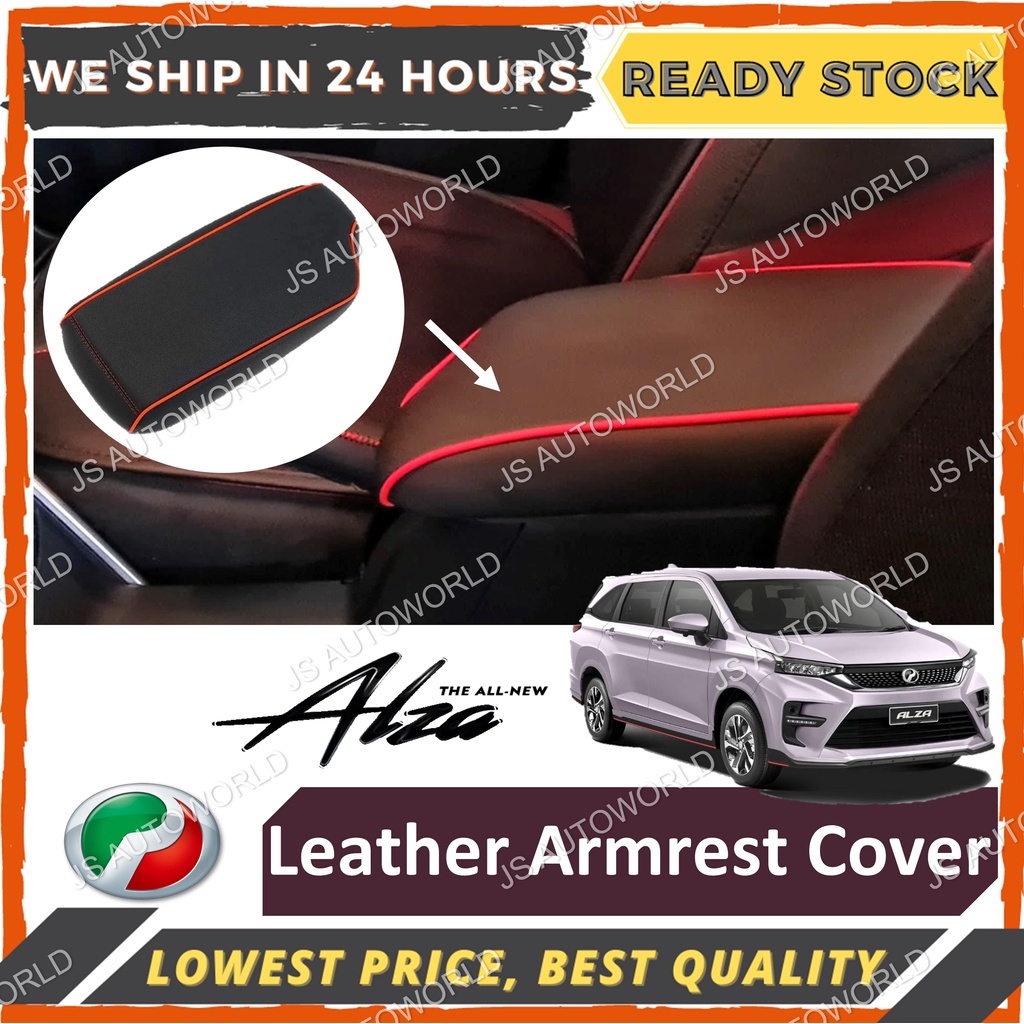 Perodua New Alza 2022 Leather Armrest Cover Car Arm Rest Cover Interior ...