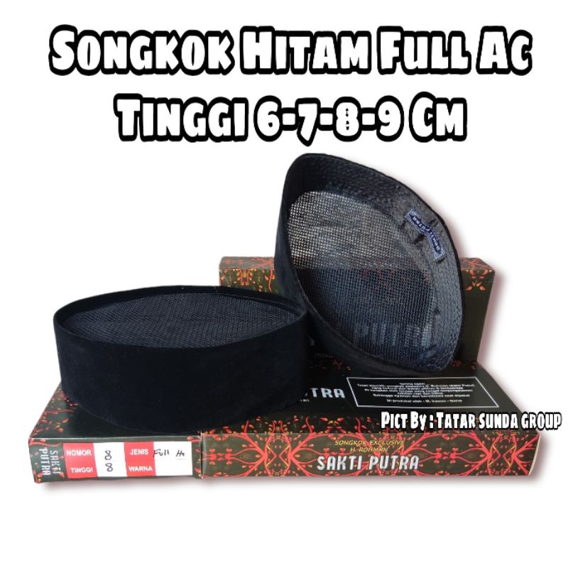 HITAM Sakti Putra National Black Cap Full Ac Height 6-7-8-9 Cm Copy ...