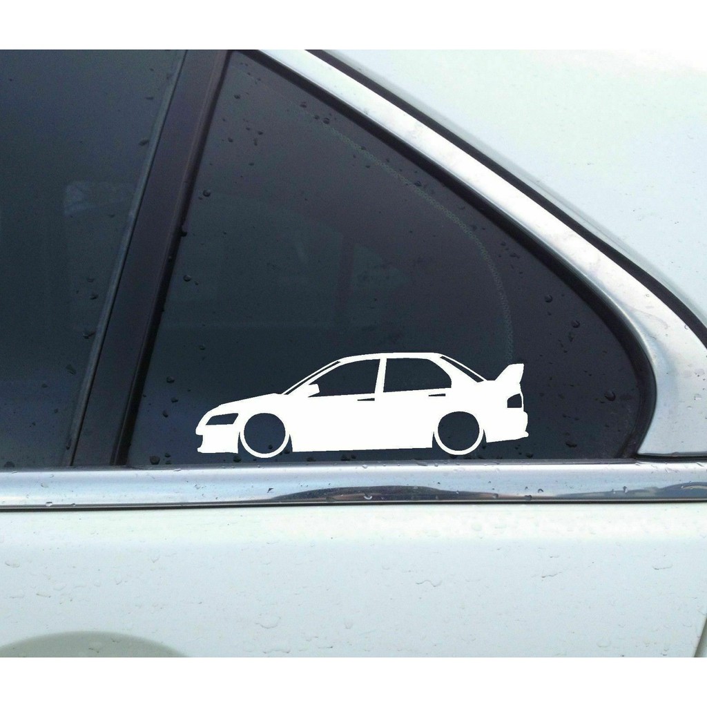 🔥🇲🇾Lowered Mitsubishi Evo 7 8 9 Gen GSR JDM Window Sticker 2pcs ...