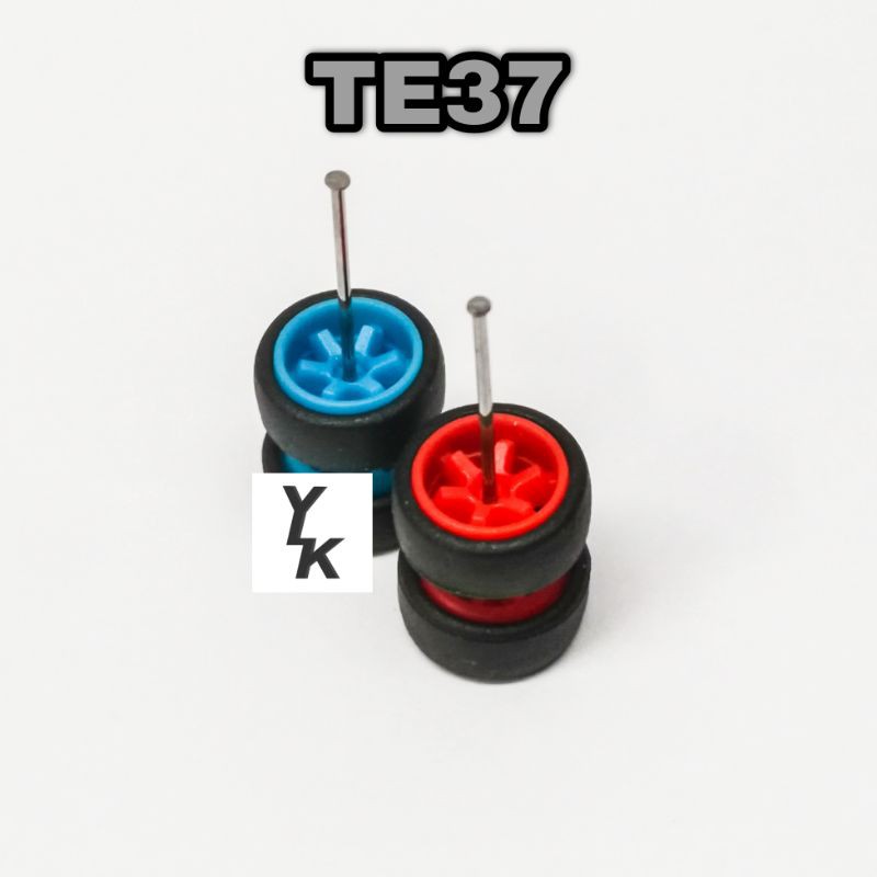 1/64 tayar getah rim - TE37 mix color slim type (oem) rubber wheels ...