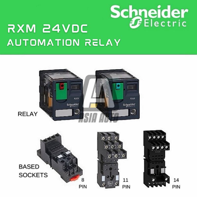 Schneider Relay RXM 24V DC and Socket Base | Shopee Malaysia