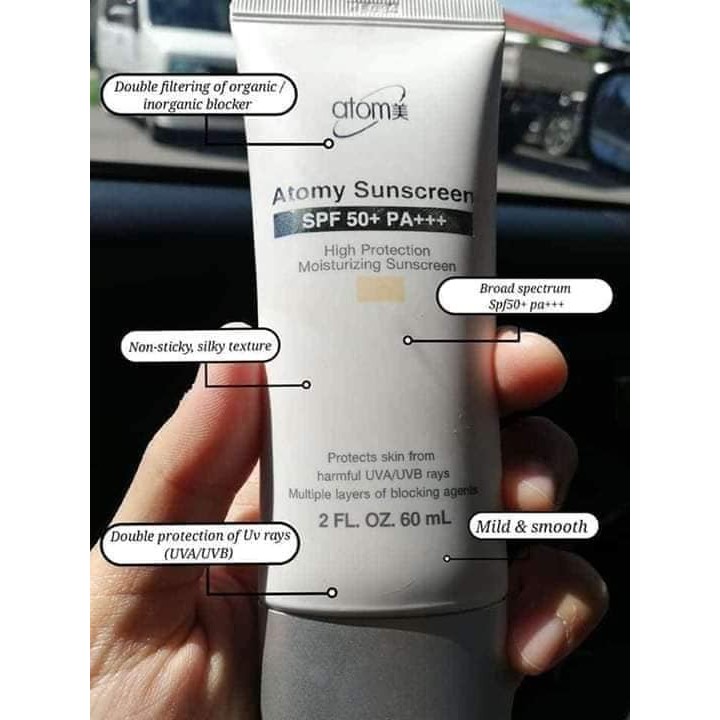 Atomy Sunscreen BEIGE SPF 50+ PA +++ (sunblock 防晒霜) 60ml [2FL OZ] x 1 ...