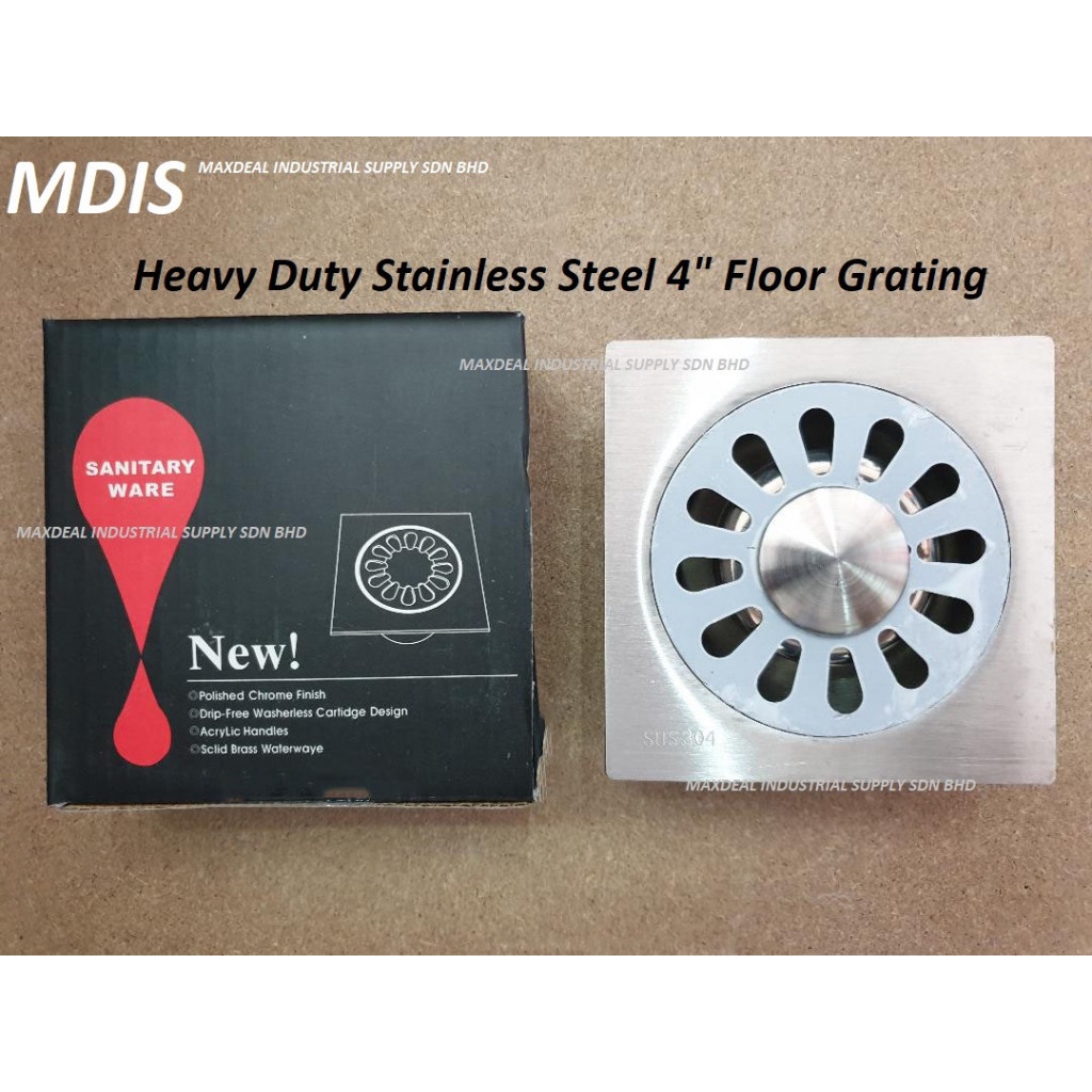 Heavy Duty Stainless Steel SUS304 4 Inch X 4 Inch Floor Grating Set ...