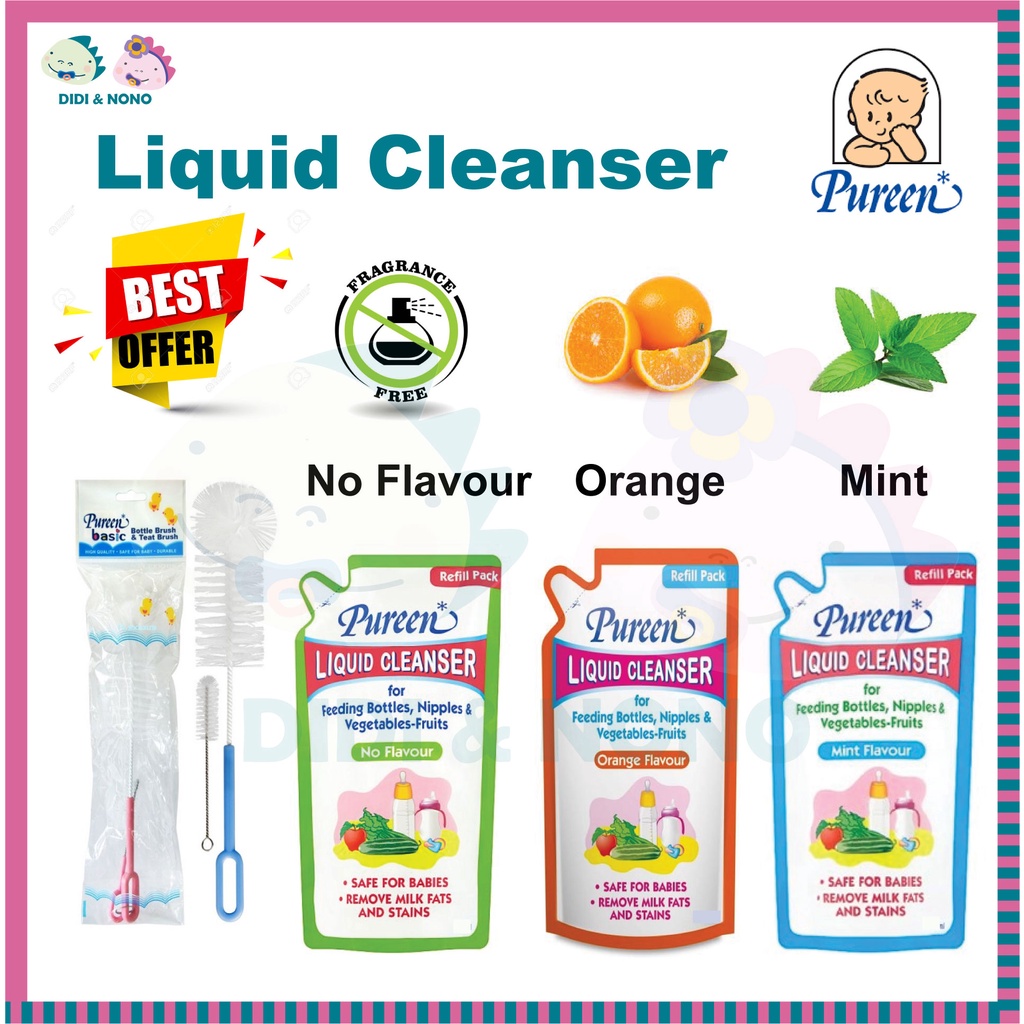 Pureen Liquid Cleanser Refill Pack Sabun Pencuci Botol Susu Bayi Berus ...