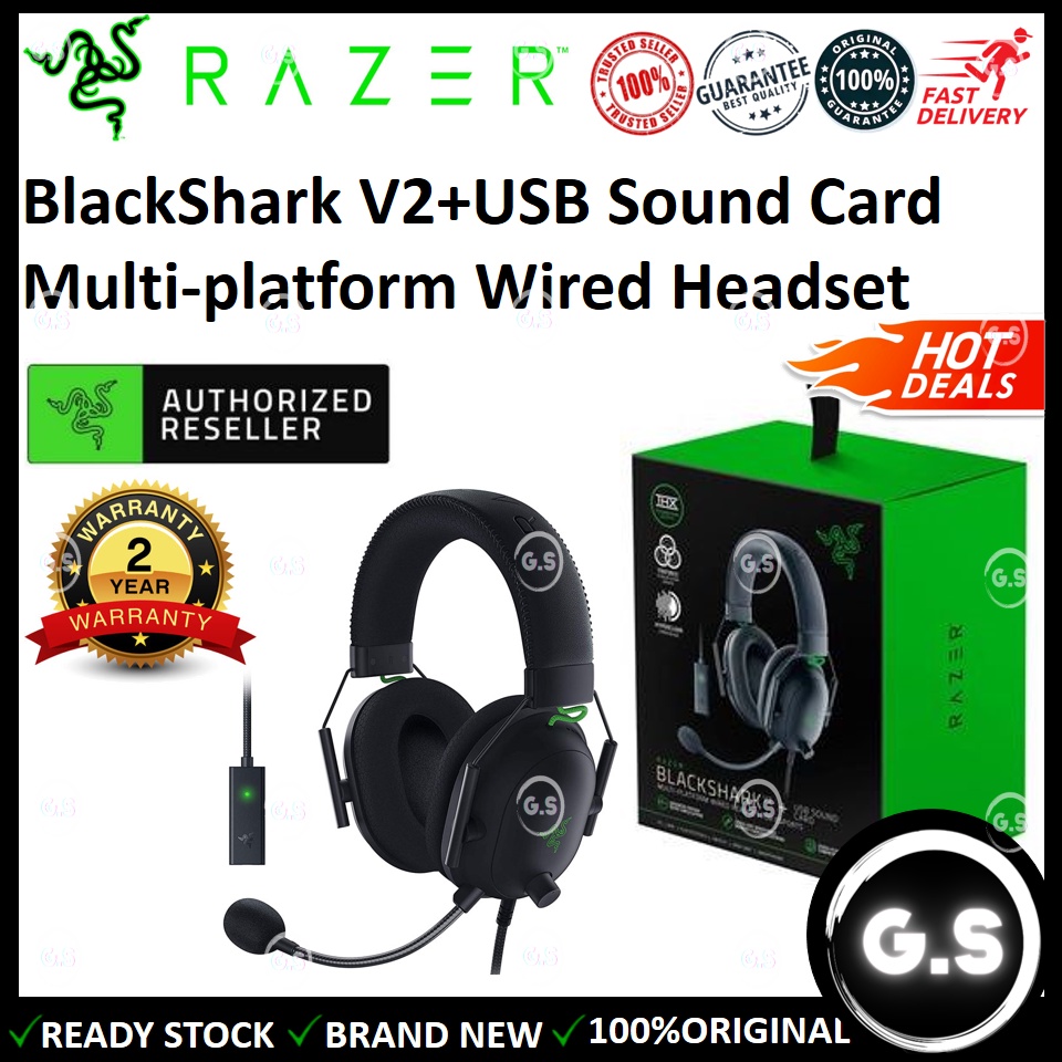 Razer BlackShark V2 Multi-platform wired esports headset with USB Sound ...