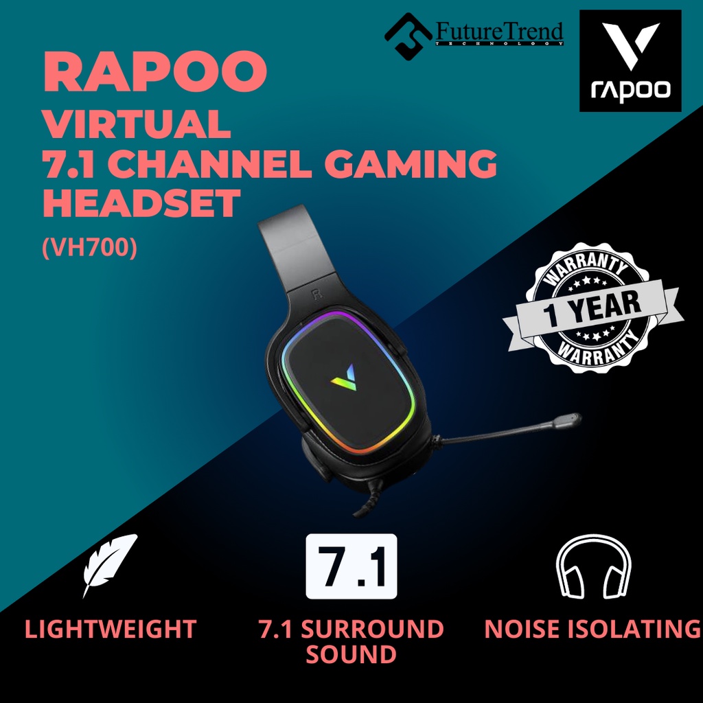 Rapoo VH700 Virtual 7.1 Channel Gaming Headset | Shopee Malaysia