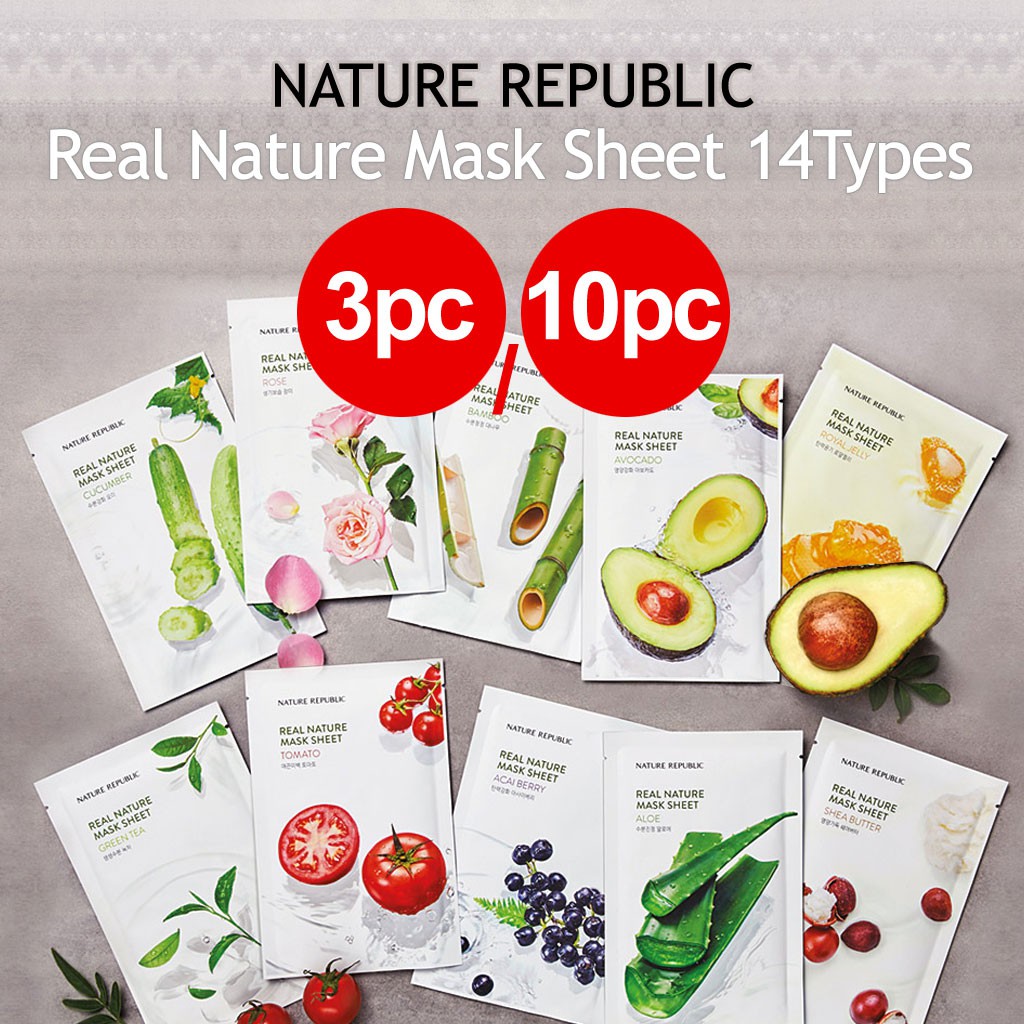 NATURE REPUBLIC Real Nature Mask Sheet 23ml (14 Types) Shopee Malaysia