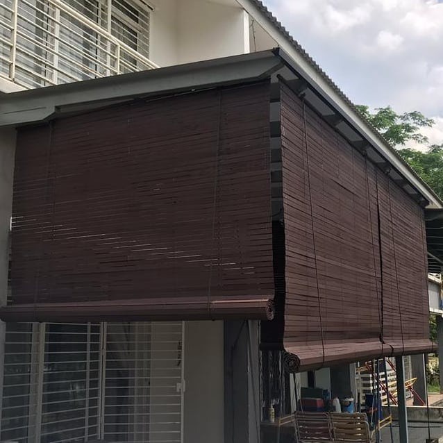 New Wooden Blinds (Bidai Kayu) Kayu meranti Tahan Panas Tahan Hujan