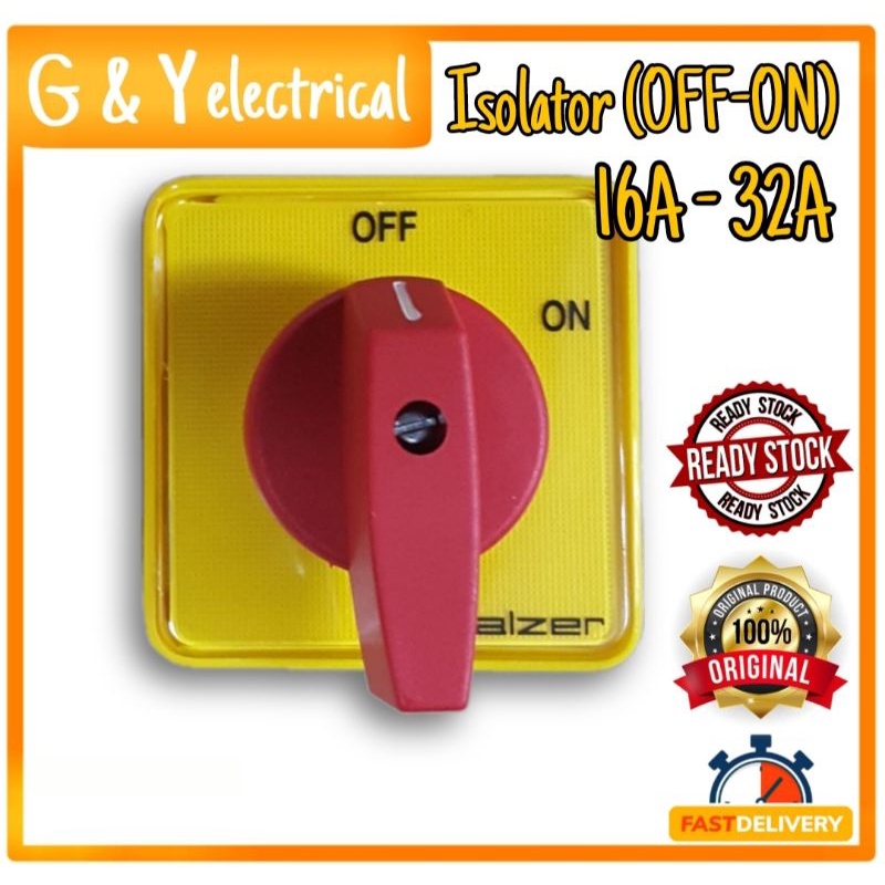 SALZER Isolator (OFF-ON) Selector Switch 16A 25A 32A 1pole 2poles ...