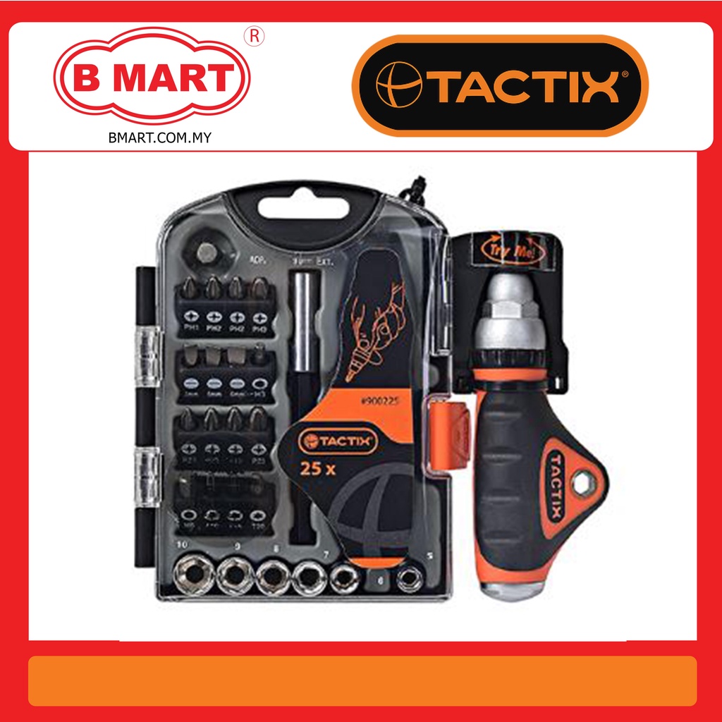 TACTIX STUBBY TORQ DRIVER SET 25PC - 900225 | Shopee Malaysia