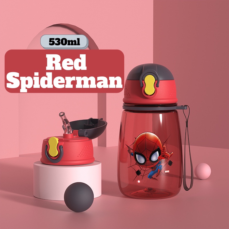 Kids Bottle BPA Free 530ml Marvel Disney Water Bottle Kids Water Bottle With Straw Botol Air