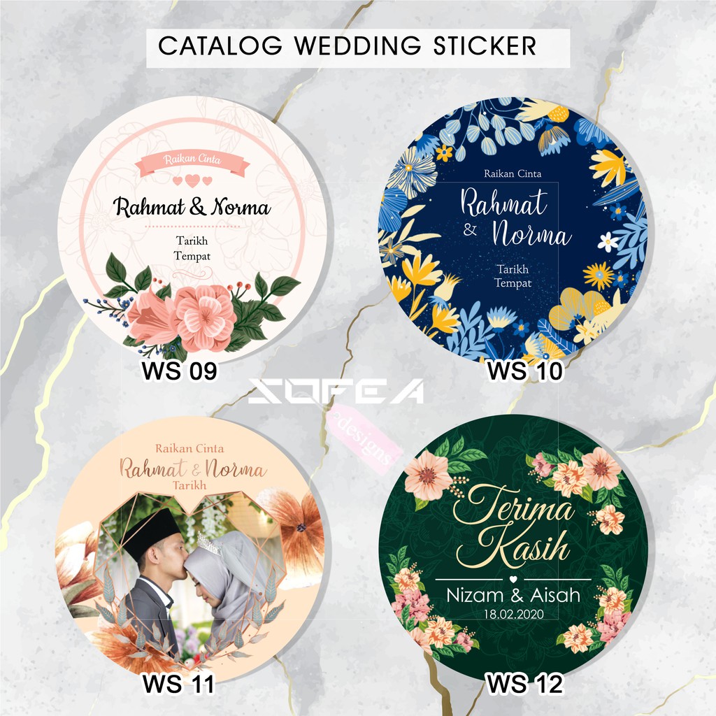 WEDDING STICKER / GOODIES STICKER / STIKER KAHWIN READY DESIGN | Shopee ...
