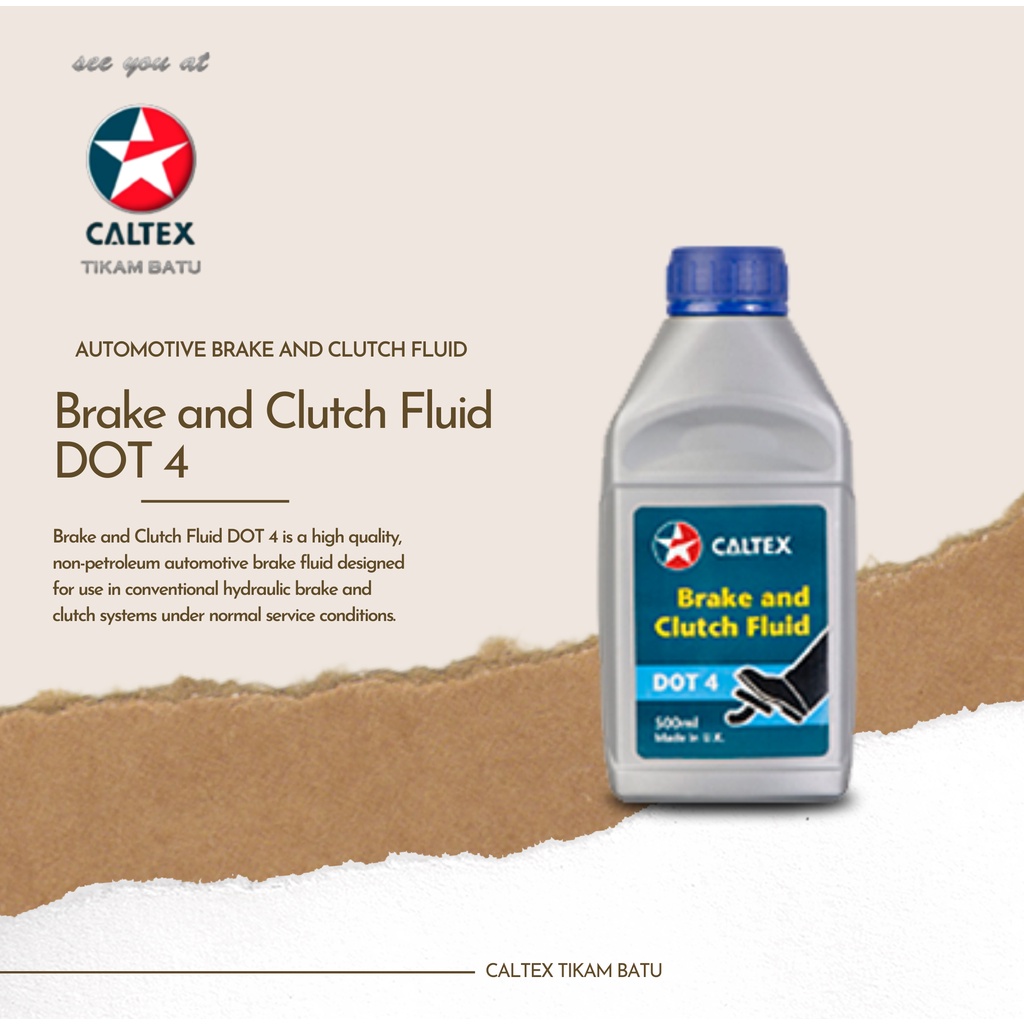 CALTEX Brake and Clutch Fluid DOT 4 (500ml) Shopee Malaysia