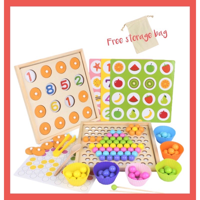 Multifunction Memory Board and Balls Game for Early Learning ...