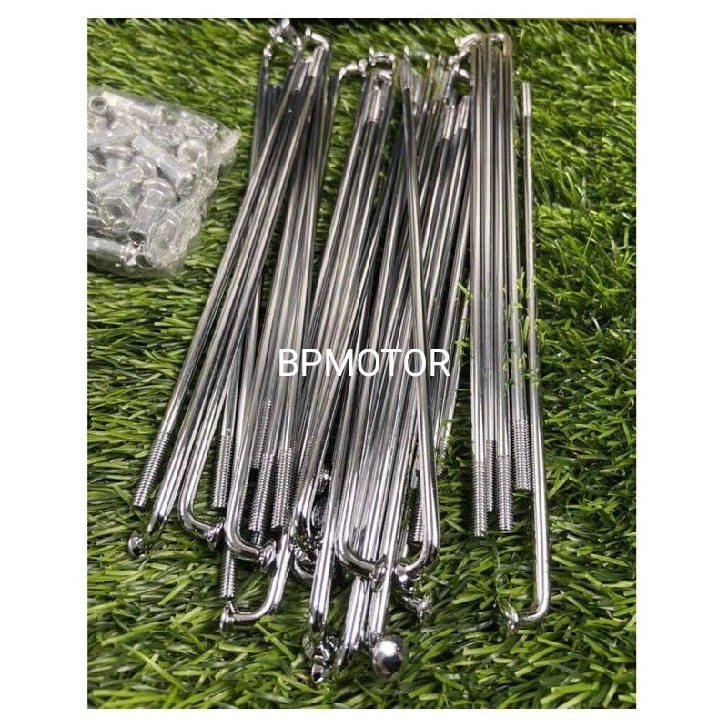 FRONT SPOKE REAR SPOKE CHROME SET EX5 DREAM RXZ LC135 Y110 Y100 W125 ...