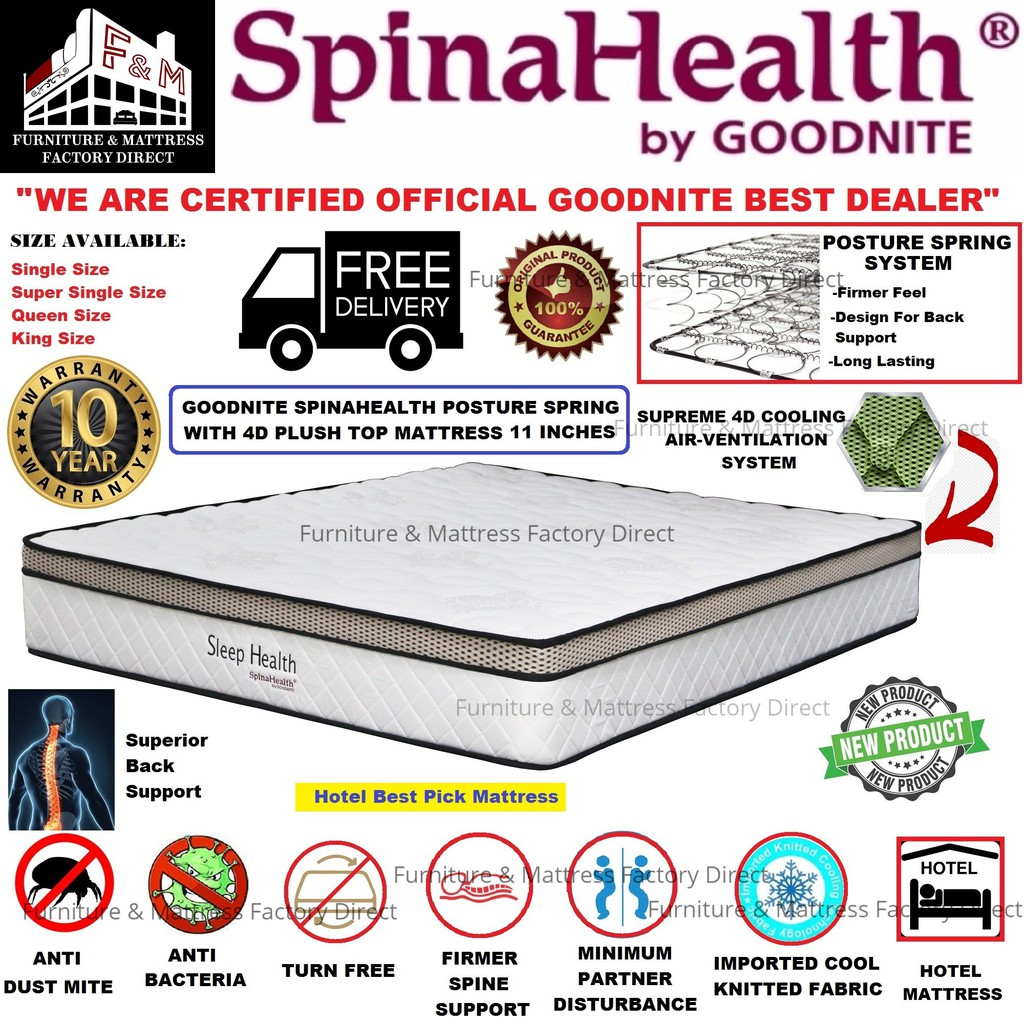 (New Hotel Edition) Goodnite SpinaHealth Sleep Health Posture Spring ...