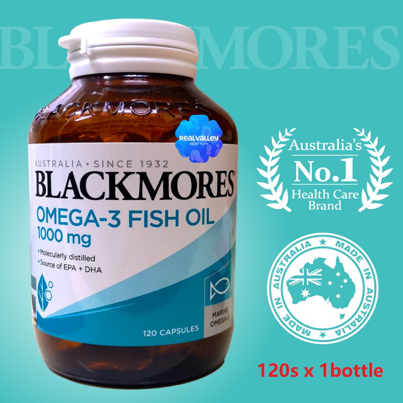 BLACKMORES Omega3 Fish Oil 1000mg 120s / Omega 3 fish oil (100 Authentic from Australia