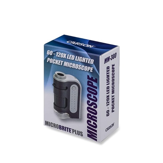 Carson MicroBrite Plus 60x-120x Pocket Microscope(Original) LED Lighted