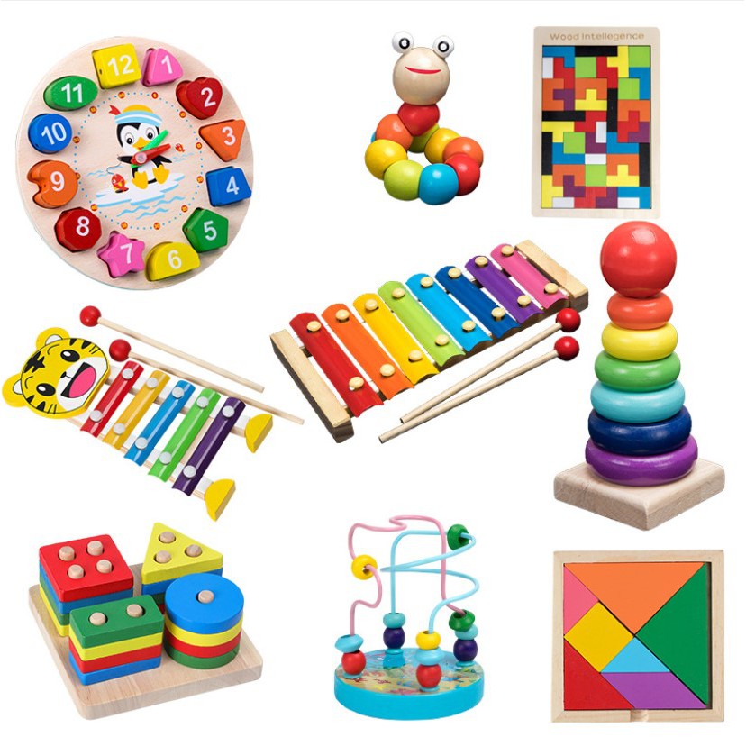 Permainan Pembelajaran Membina Kanak-kanak /Wooden Educational Toys ...