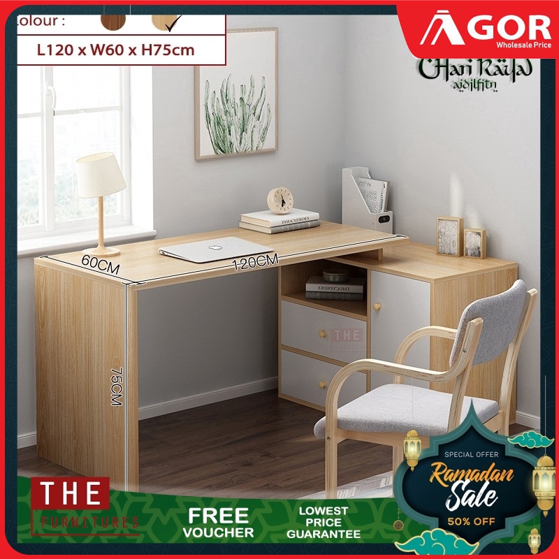 Bookcase Desk Corner Home Office Table With Small MDF THE