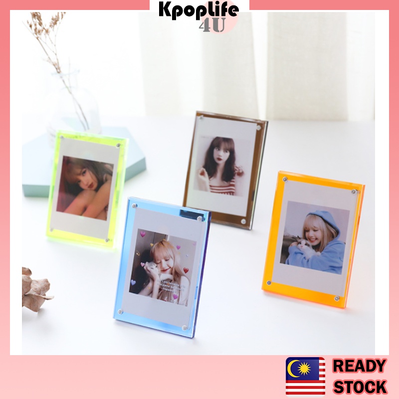 3-inch Photo Colour Frame Acrylic Stand Double-sided Photo Small Card ...