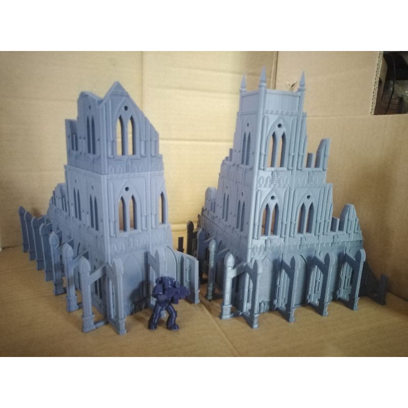 Gothic Basilica Warham Ruins and Terrain 28mm 3d printed board game ...