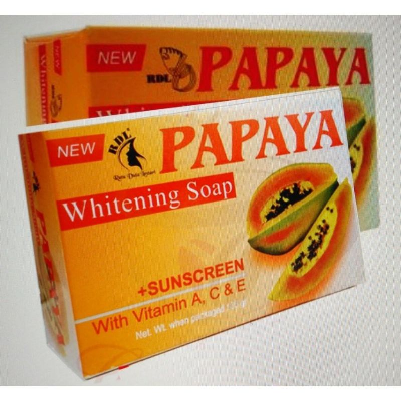 Multi purpose fancy soap papaya extract whitening soap 135g Shopee