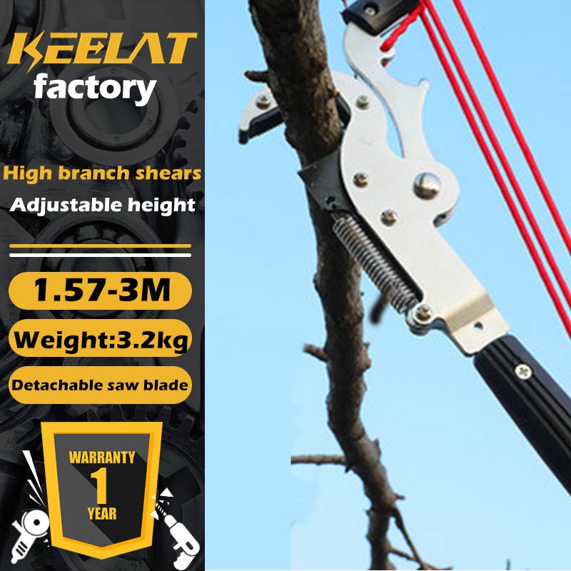 keelat High Branch Shears Saw 1.573 Meters Telescopic High Altitude Pruning Saw Fruit Picker