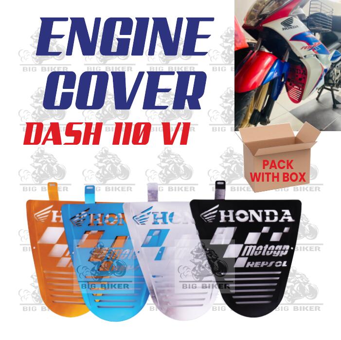 Engine Cover Honda Dash 110 V1 PNP Sky Blue / Red / Gold / Black