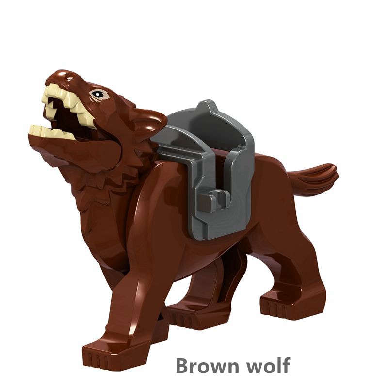 Movie Series Lord of The Rings Hobbit Ring Animal Mount White Brown Gray Wolf Minifigures Building Blocks Toys Shopee Malaysia