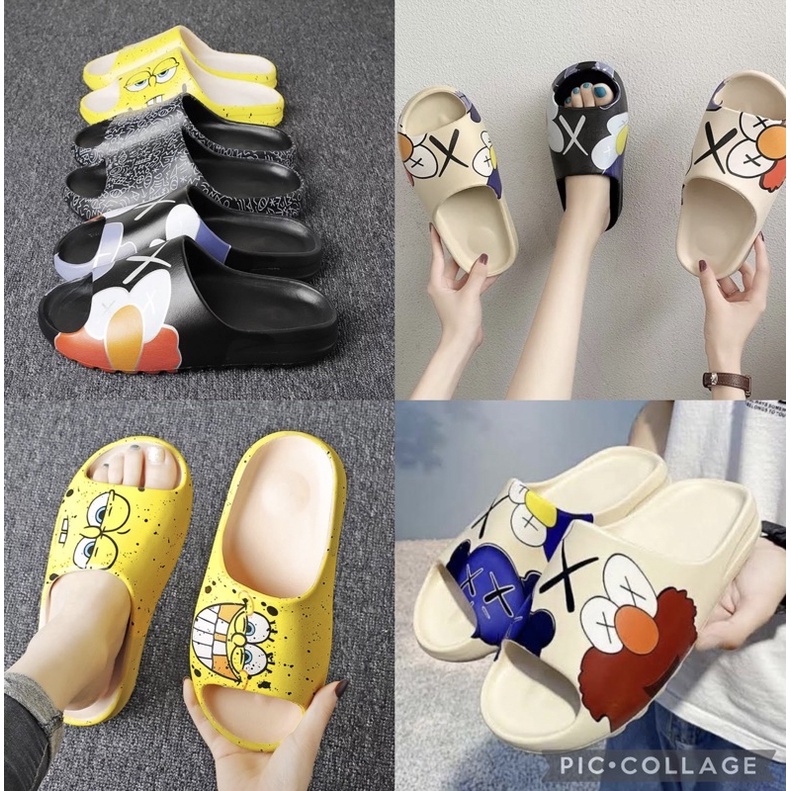 Unisex SpongeBob Sandals Sesame Street Slippers Men's and Women's Kasut ...