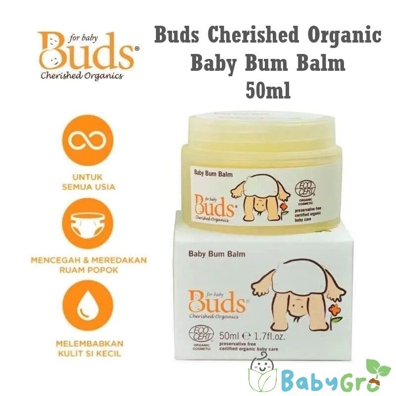 Buds Cherished Organics Baby Bum Balm 50ml