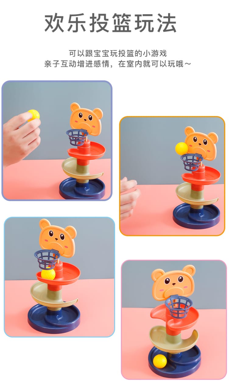 ROTATION ORBIT Toy rolling ball Track Turning Around Puzzle EDUCATIONAL ...