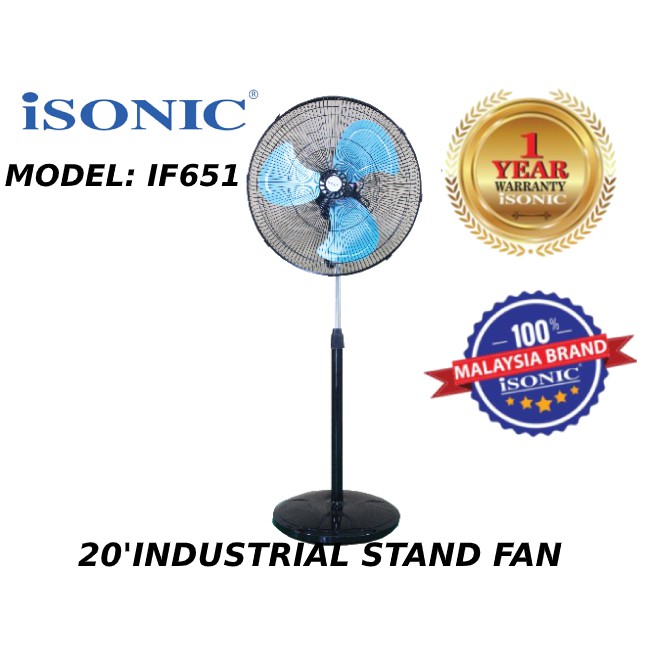 ISONIC IF651 20" INDUSTRIAL STAND FAN | Shopee Malaysia