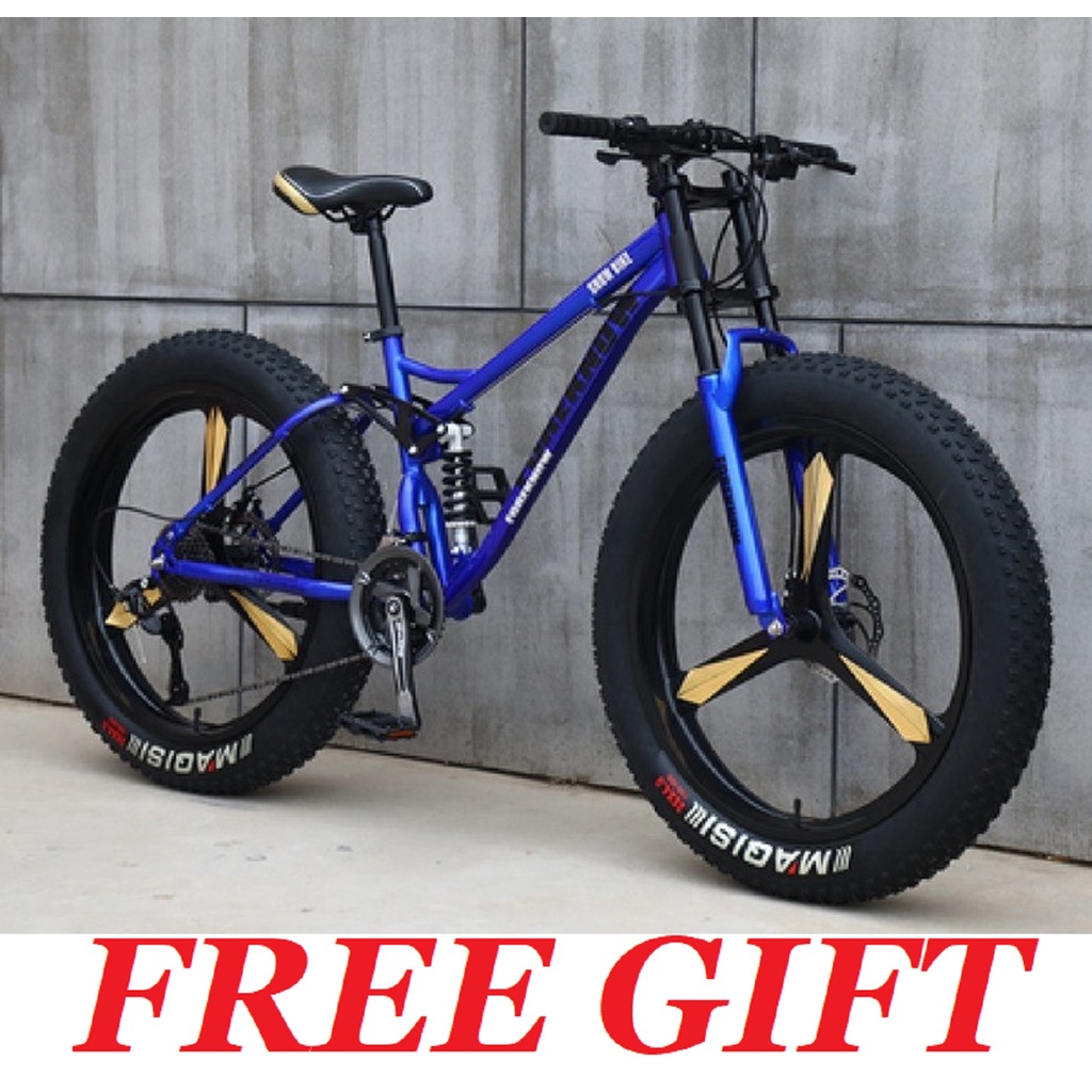 Fat Bike 24 26 Inch MTB Mountain Bike 4.0 Tires 21 Speed Rim 3 5