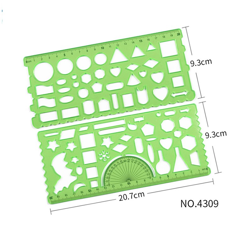 Drawing Template Transparent Ruler Tools for Students Stationery ...