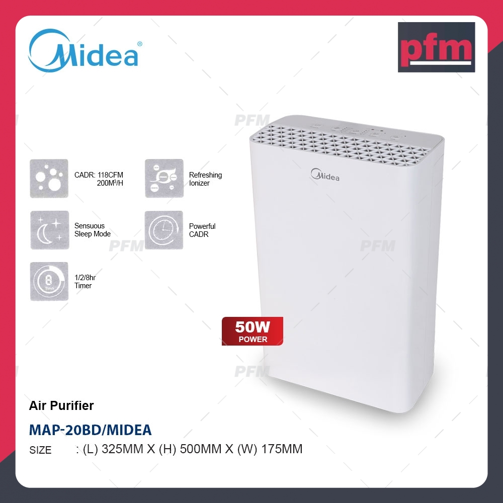 MIDEA MAP-20BD 3 IN 1 COMPOUND FILTER AIR PURIFIER | Shopee Malaysia